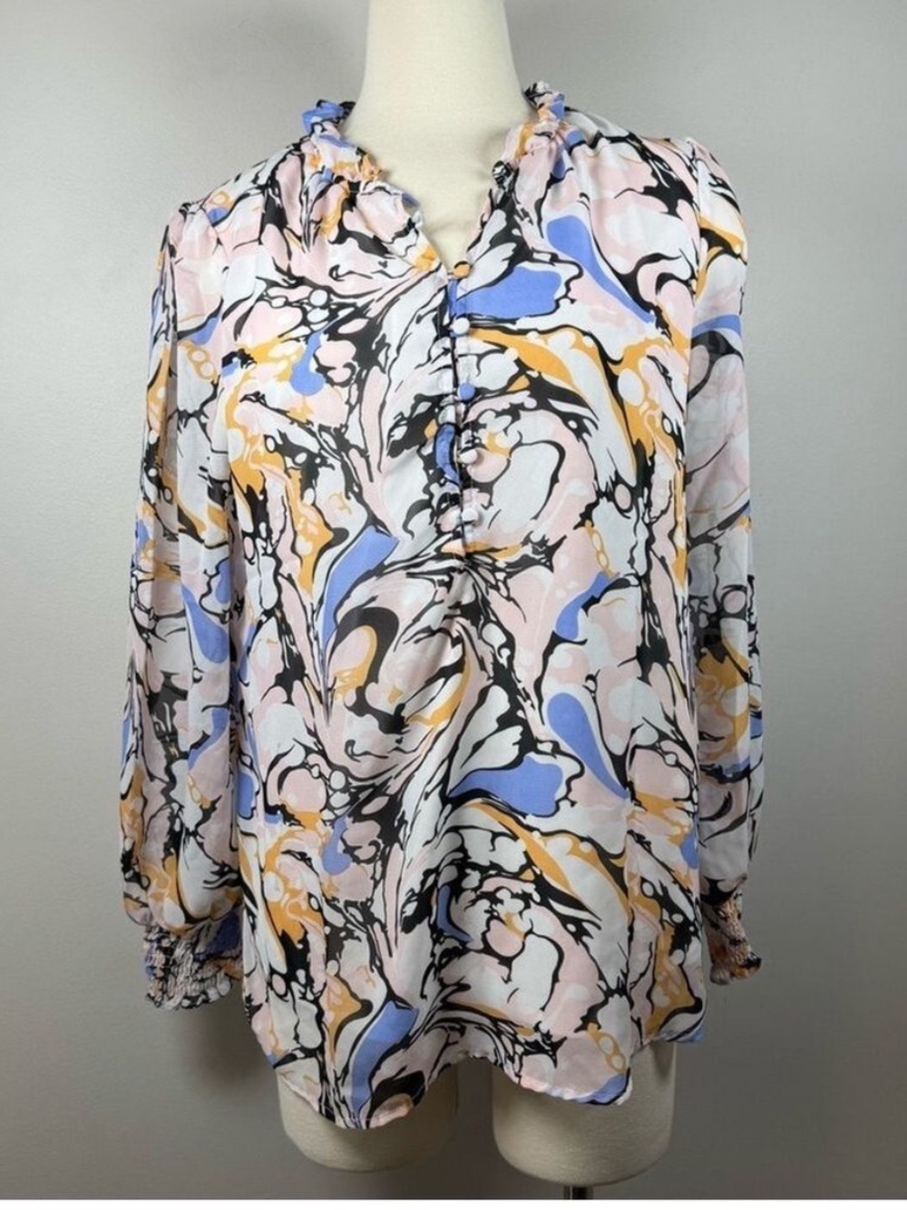Cleo Abstract Print Women's Top Medium Medium